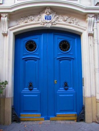Blue door in Paris